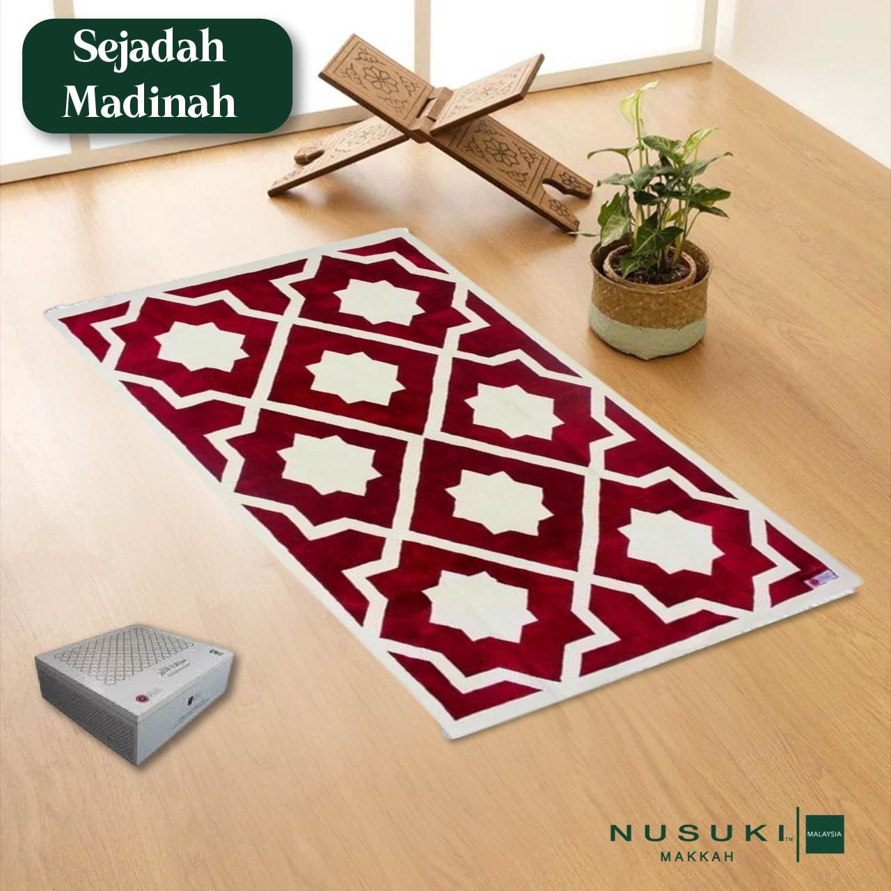 Al Atheer Padded Prayer Mat - Red